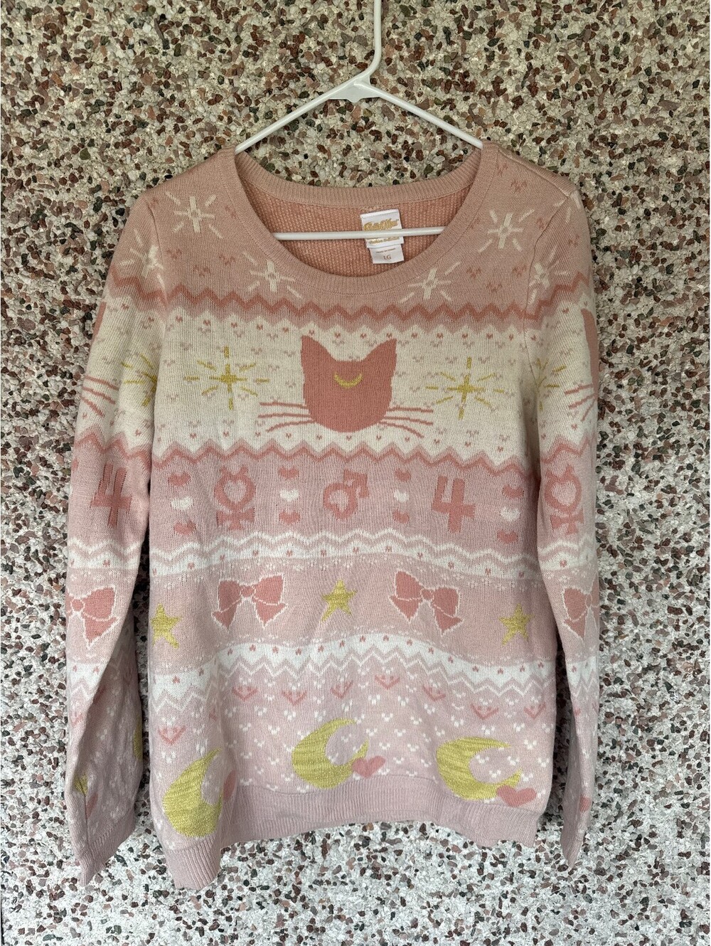Sailor Moon Luna Guardian Symbols Sweater BoxLunch Exclusive Sz L